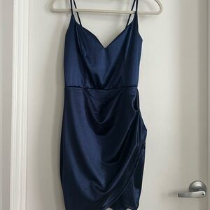 Windsor Midnight Blue Satin Gown